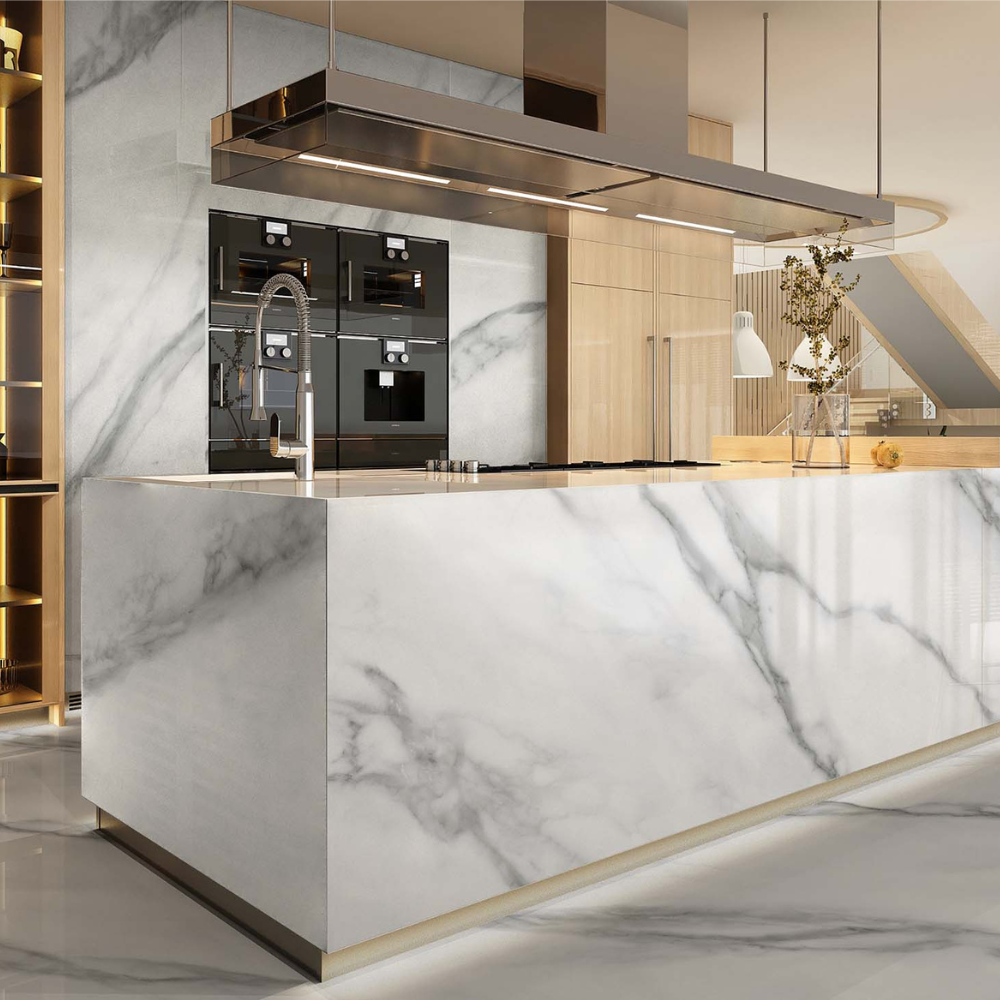 120x120cm Calacatta Hochglanz 9mm