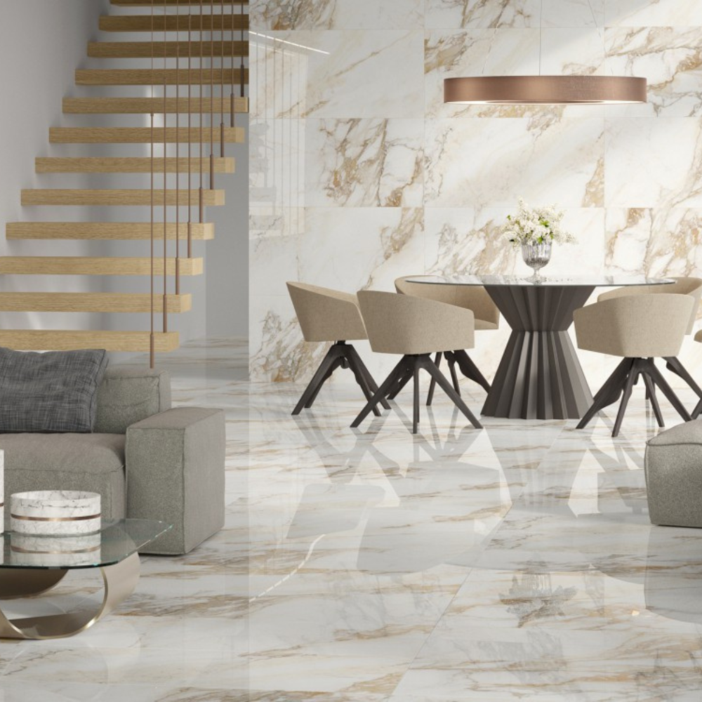 60x60cm Calacatta Gold Hochglanz 9mm