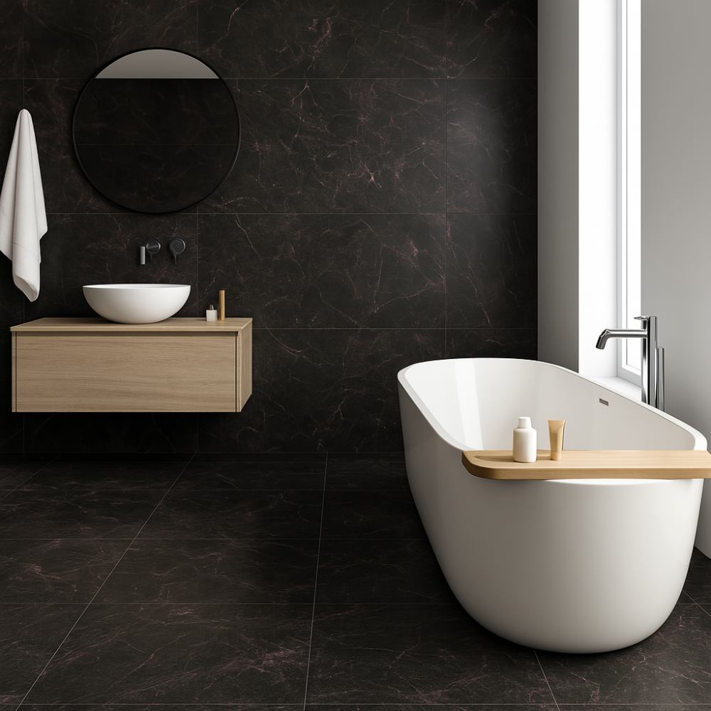 60x120cm Emperador Dark Hochglanz 9mm