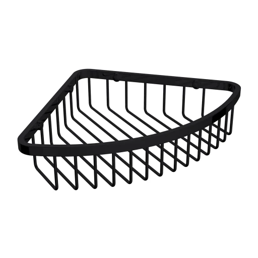 Uni Duschkorb Eck, 20 x 20 x 5 cm Schwarz matt (BLM) UN10330BL