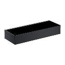 Uni Duschkorb,  30 x 5 x 11 cm Schwarz matt (BLM)  UN10335BL