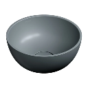 Shell M+  Aufsatzwaschtisch, Ø35 cm Ash grey matt (AG) SHELL350UNAG