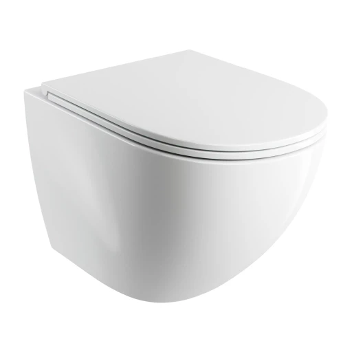 Ottawa Comfort Wand-WC SILENT POWER™ mit WC-Sitz mit Absenkautomatik,54 x 37 cm Weiß glänzend (BP) OTTAWACSPMWBP
