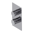 Contour Unterputz-Badewannen- und Duscharmatur mit Thermostat Chrom poliert (CR) CT8036CR