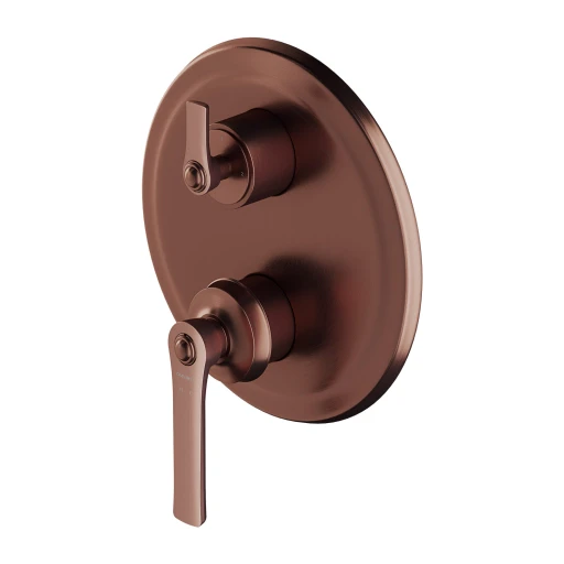 Armance Unterputz-Badewannen- und Duscharmatur mit 3 Ausläufen Antikes Kupfer gebürstet (ORB)AM5237ORB