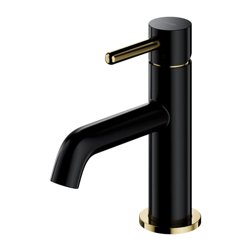 Y Waschtischarmatur, Schwarz seidenmatt / Gold poliert (BLHGL) Y1210NBLGL