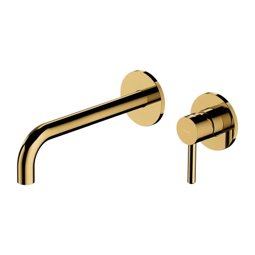 Y Unterputz Waschtischarmatur mit langem Auslauf Gold poliert (GL) Y1215HLGL 
