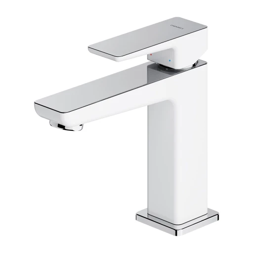 Parma Waschtischarmatur Chrom / Weiß poliert (CRB) PM7410CRB