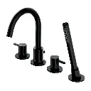  Y 4-Loch-Badewannenarmatur Schwarz seidenmatt (BLH) Y1232BL 