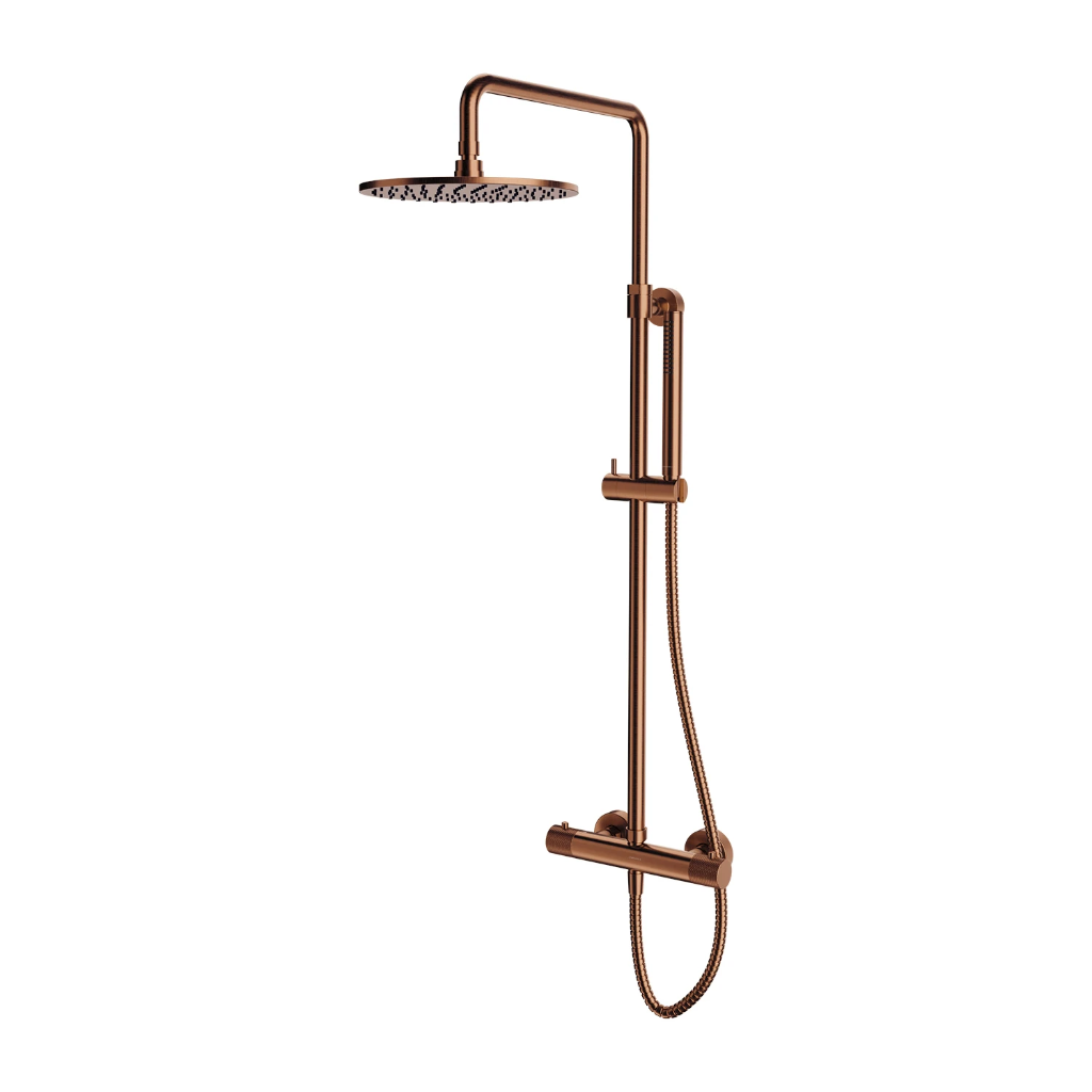 CONTOUR Aufputz-Duschsystem mit Thermostat Kupfer gebürstetet (CPB) CT8044CPB