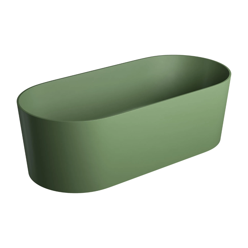 OVO M+ Freistehende Badewanne, 160 x 75 cm, Olive matt (OL) OVOWWOL