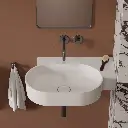 OVO M+ Aufsatz- und Wandwaschtisch - rechts,  Weiß glänzend (BP)64 x 44 cm OVO645UWPBP