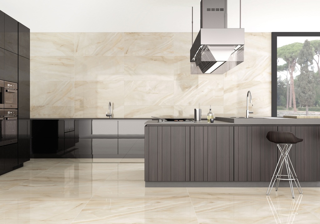 60x120cm Rodas Light Beige Hochglanz