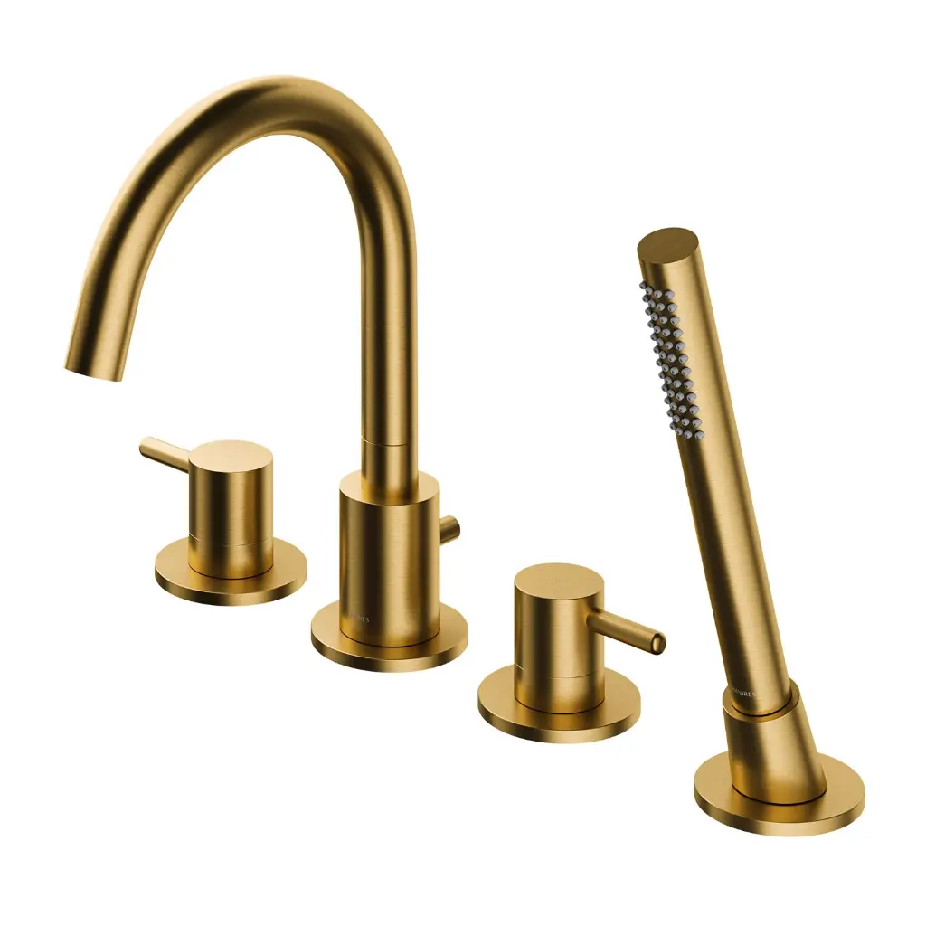  Y-4-Loch-Badewannenarmatur Gold gebürstetet (GLB) Y1232GLB