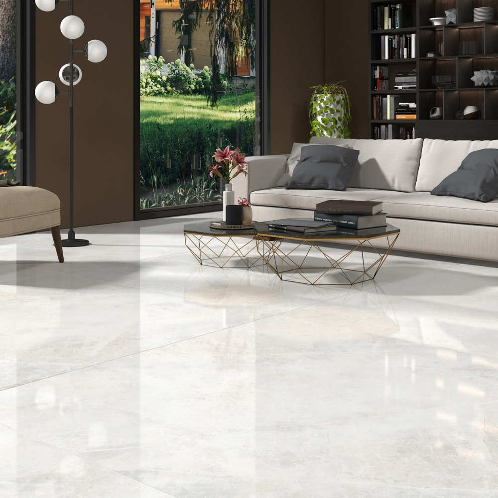 120x120cm Verdi Blanco Hochglanz 9 mm