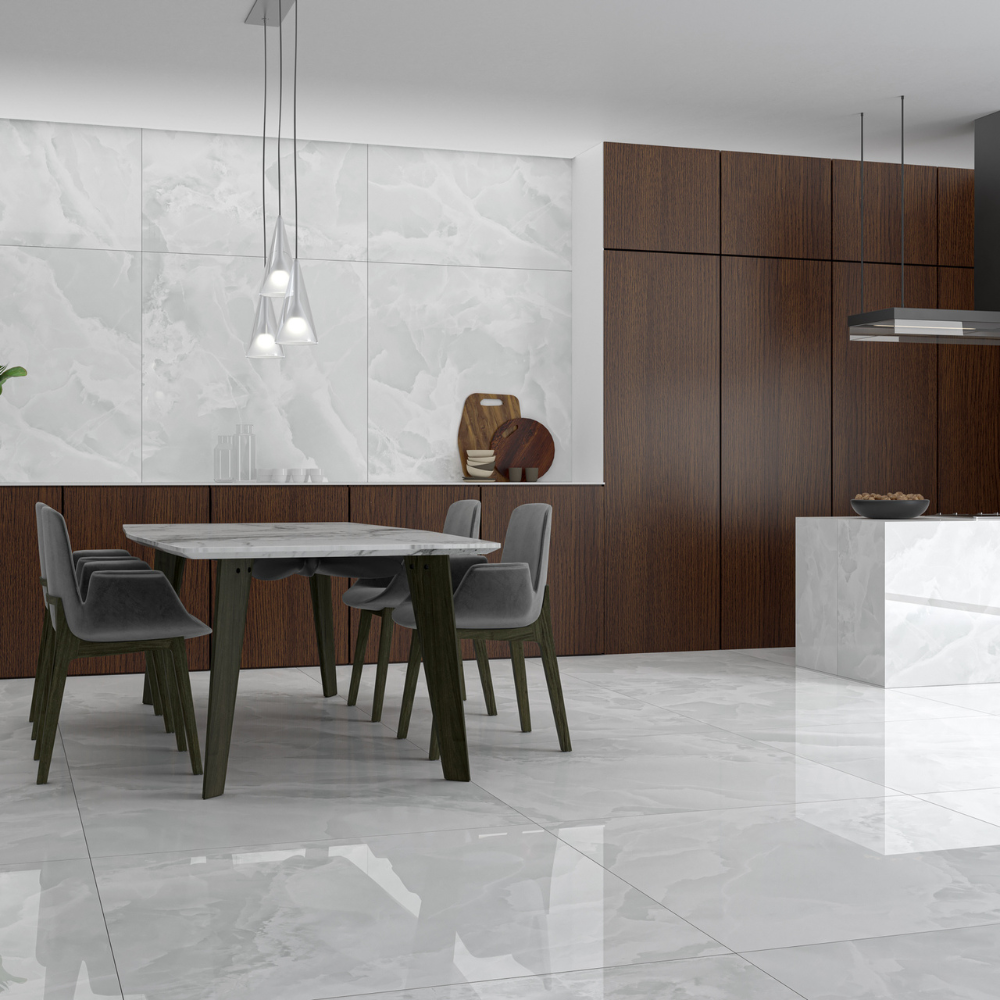 120x120cm Iceland White Ultra Gloss 9mm