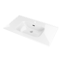 Integrierte Keramik-Arbeitsplatte Breite 101 cm. Weiß glänzend EV.101.C