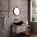 30x120cm Carving Chevron Wenge Matt 10mm