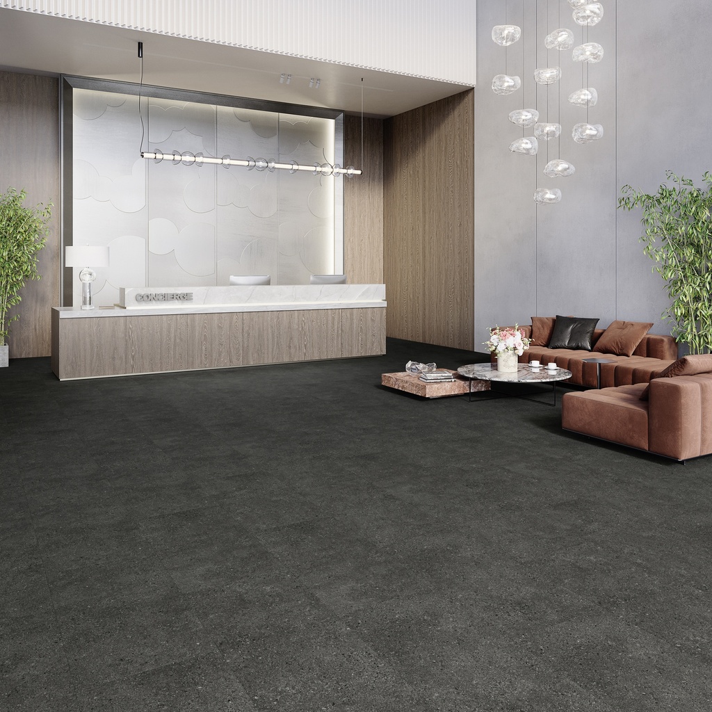 DESIGN 555 Evolut 5920 Black Terrazzo Klebe Vinyl 2,5mm/NS 0,55  98,6 cm x 49,3 cm 