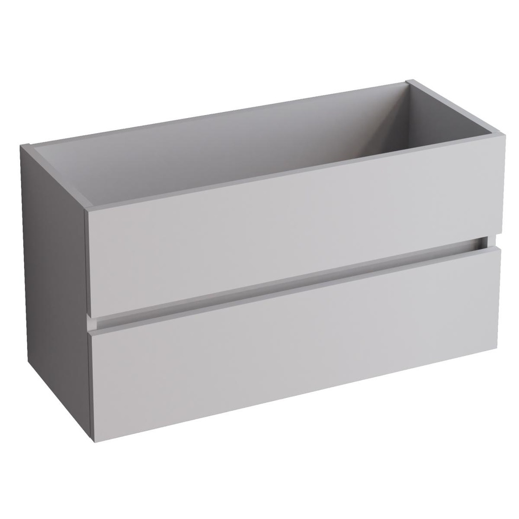 Schrank ANCONA 100 x 45 x 54 cm. 2 hängende Schubladen, Weiß hochglänzend AN202.100.BB 