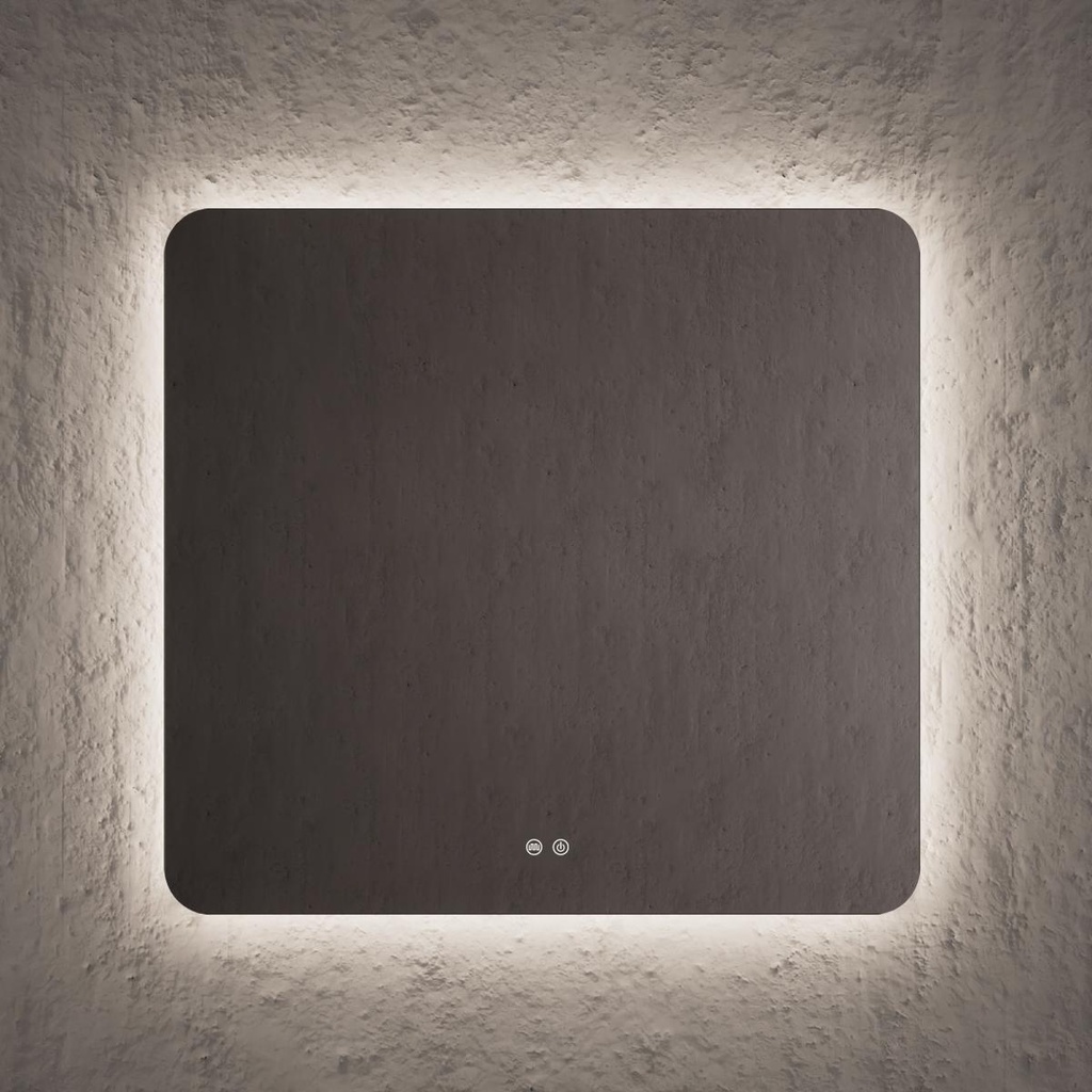 SUN-Spiegel mit LED-Hintergrundbeleuchtung. 80 x 80 cm SN.08080