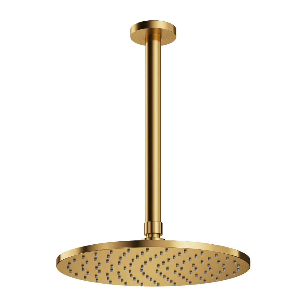  SLIMLINE Kopfbrause mit Decken-Brausearm  Gold gebürstet (GLB) WSSET1GLB