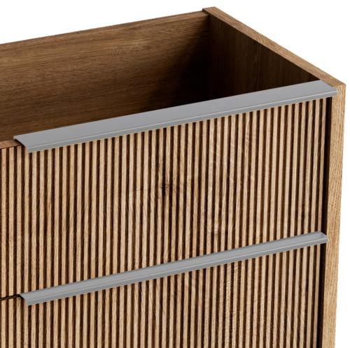 Ersatzgriff für Möbel. Breite 60 cm (2 Stück). Oberfläche: satiniertes Edelstahl  T.030.060.INOX