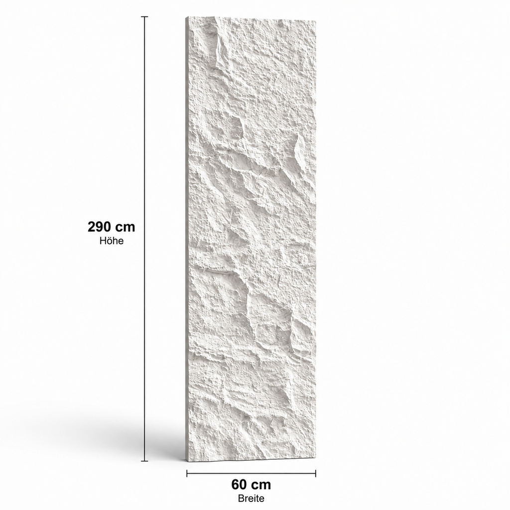 PU- Felsoptik Schneeweiß 60x290cm