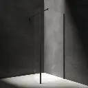 Marina Walk-in-Dusche, mit Seitenwand, 100 x 30 cm Schwarz matt / klarglas (BLMTR) MA1030BLTR