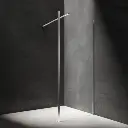 Marina Walk-in-Dusche, mit Seitenwand, 120 x 30 cm Schwarz matt / klarglas (BLMTR) MA1230BLTR