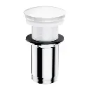Klick-Klack-Stopfen für Waschtische ohne Überlauf Weiß glänzend (BP) A716BP