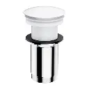 Klick-Klack-Stopfen für Waschtische ohne Überlauf Weiß matt (BM) A716BM