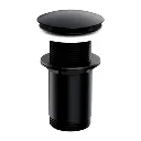 Klick-Klack-Stopfen für Waschtische ohne Überlauf Schwarz seidenmatt (BLH) A716BL 