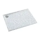 STONE Verbundstoff-Duschwanne, Steinstruktur, 90 x 120 cm Weiß matt (BM) STONE90-120BM