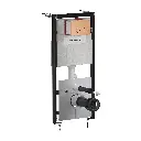 FLUSH SET STRONGFRAME Vorwandelement für Wand-WC + STEEL-R45 WC-Betätigungsplatte aus Edelstahl STFWC1R45-RCPB