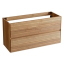 Unterschrank „RANDOM“ aus Marine-MDF, 120 x 45 x 54 cm. 2 hängende Schubladen, Farbe „Sand“ / Waschbecken mittig angeordnet RN120.S 