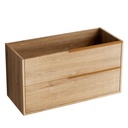 Schrank LISTELLO 80 x 45 x 54 cm. 2 hängende Schubladen mit Griff aus gebürsteter Bronze TA080.CU