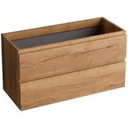Unterschrank STEP 120 x 45 x 54 cm. 2 hängende Schubladen, Farbe Sand / Waschbecken mittig angeordnet CS120.S