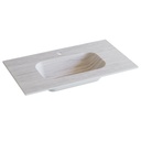 Integrierte Arbeitsplatte aus Feinsteinzeug von Lanicor. Breite 101 cm. Taupe ELR101.T