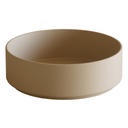 Keramikwaschbecken „Roll“. Ø 36 cm. Mattes Greige LUR.G